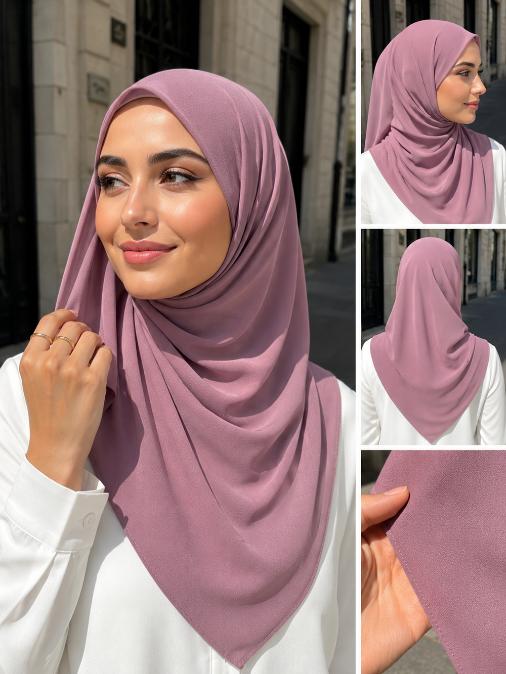 Premium Chiffon Dusty Rose