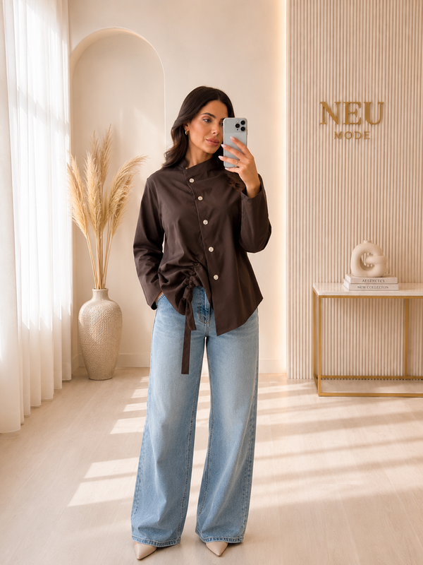 Elegante französische Jacke Braun
