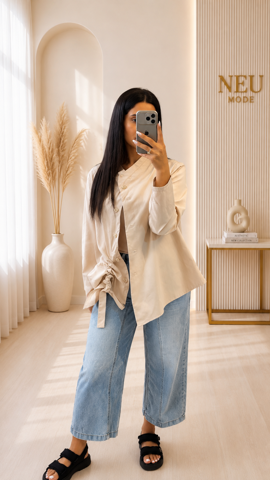 Elegante französische Jacke Beige