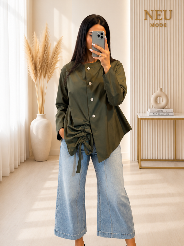 Elegante französische Jacke Grün