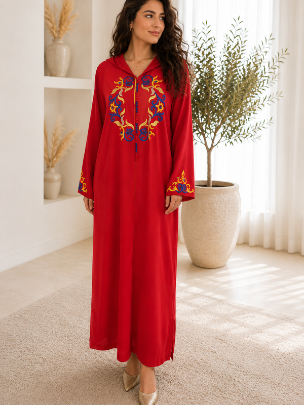 Jellaba Fès Rouge Royale