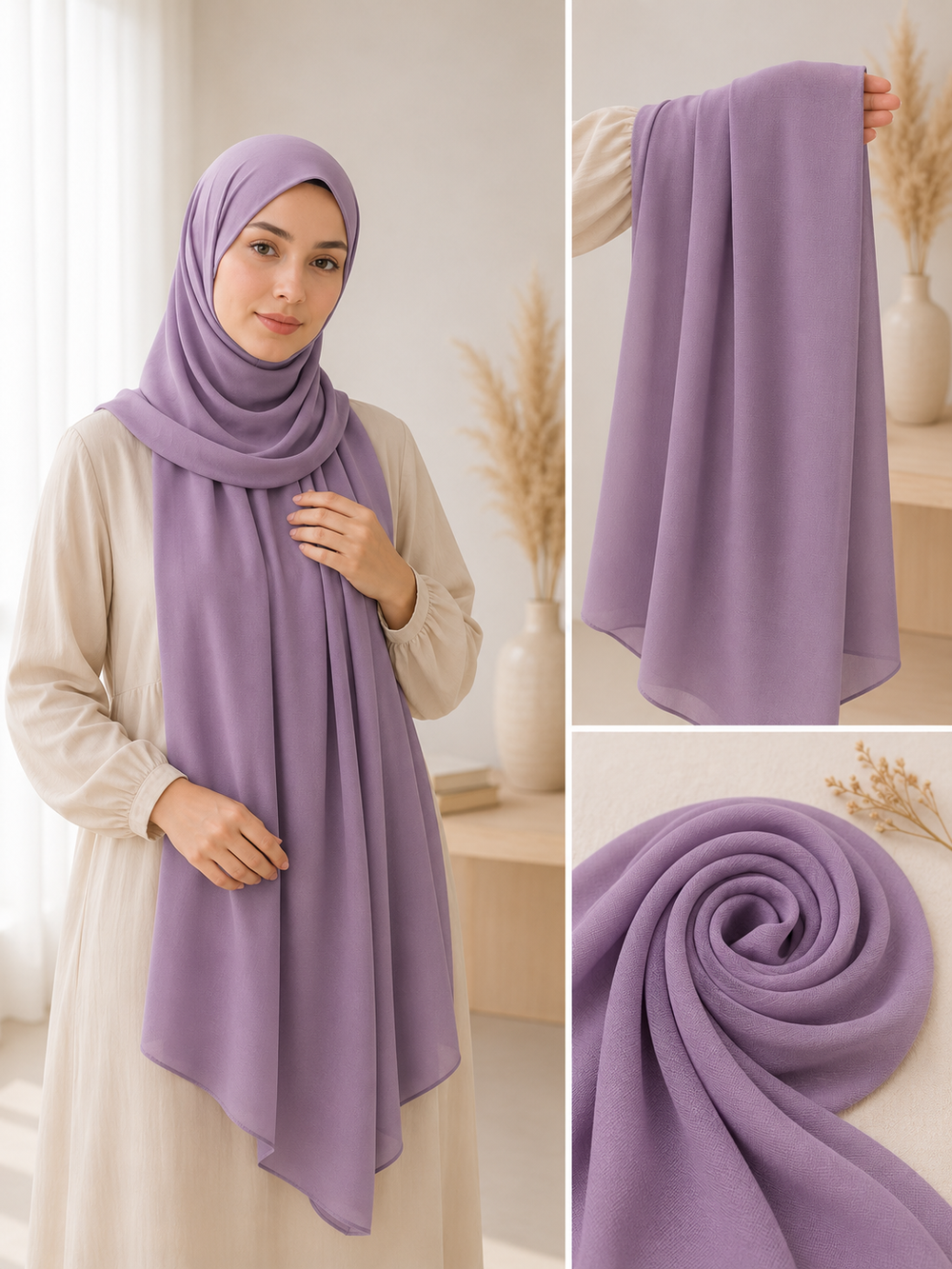 Premium Chiffon Orchideen-Lila