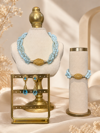 Set Perla Blau Gold