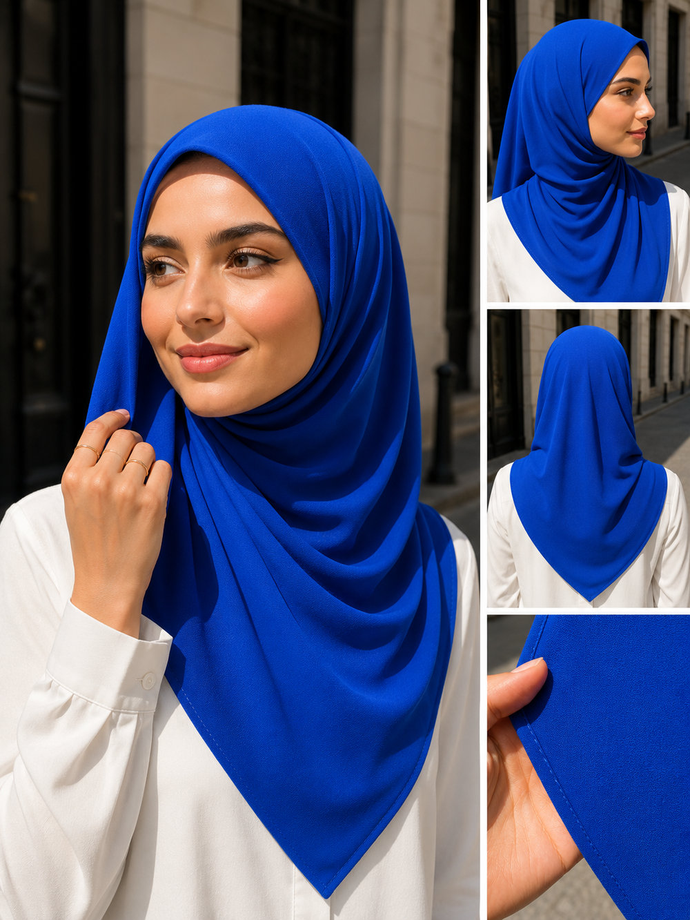 Premium Chiffon König blau