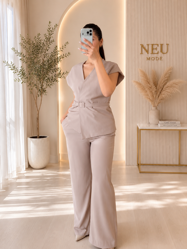 Manal 2Teiler Taupe