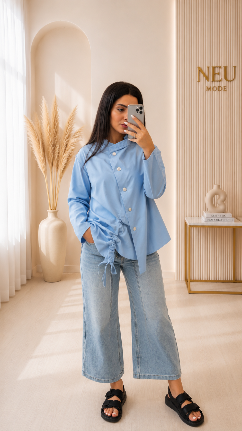 Elegante französische Jacke Blau