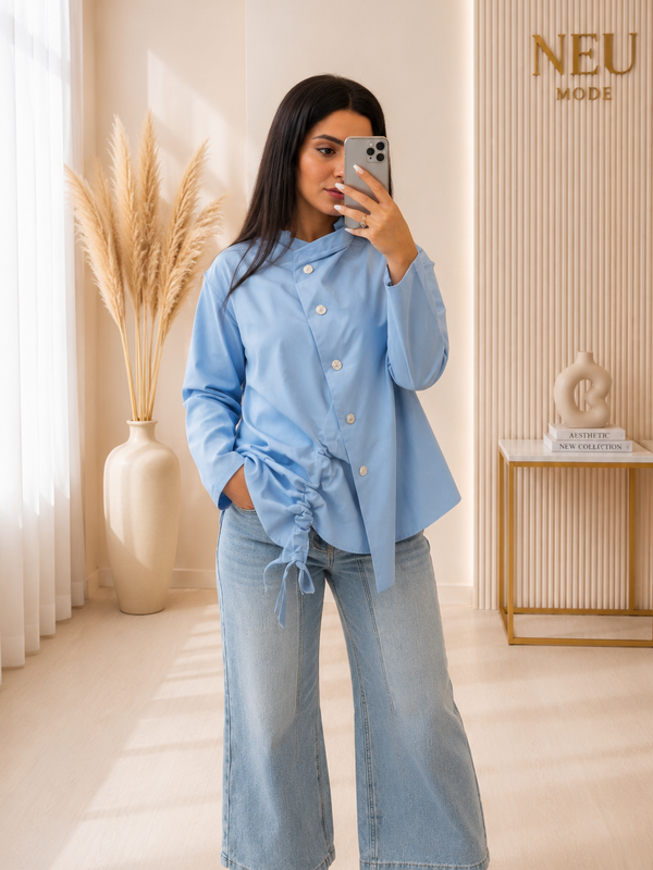 Elegante französische Jacke Blau