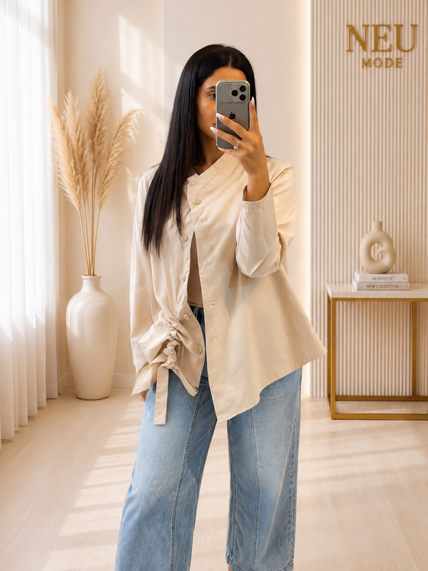 Elegante französische Jacke Beige