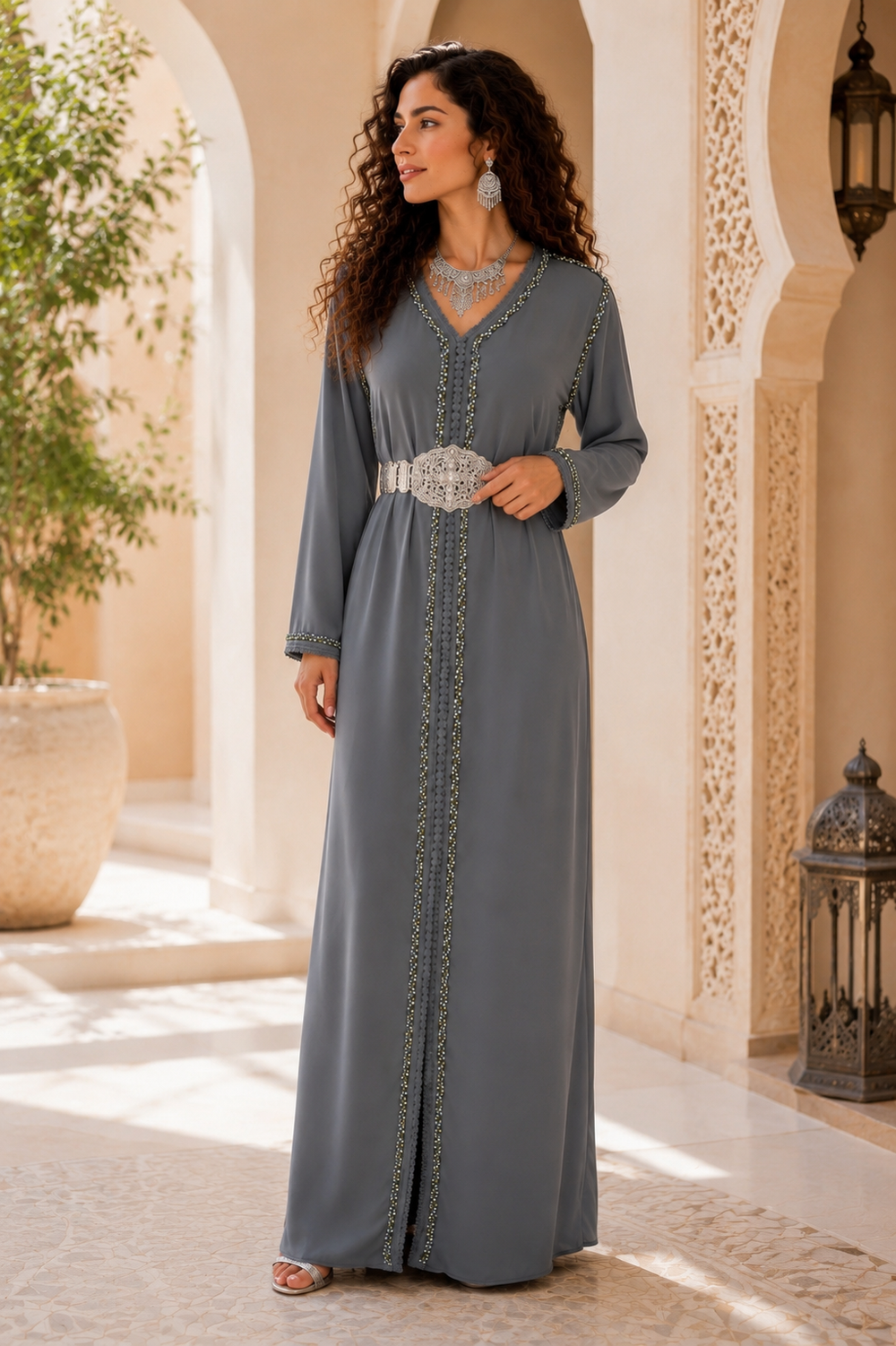 Kaftan „Silberne Oase“