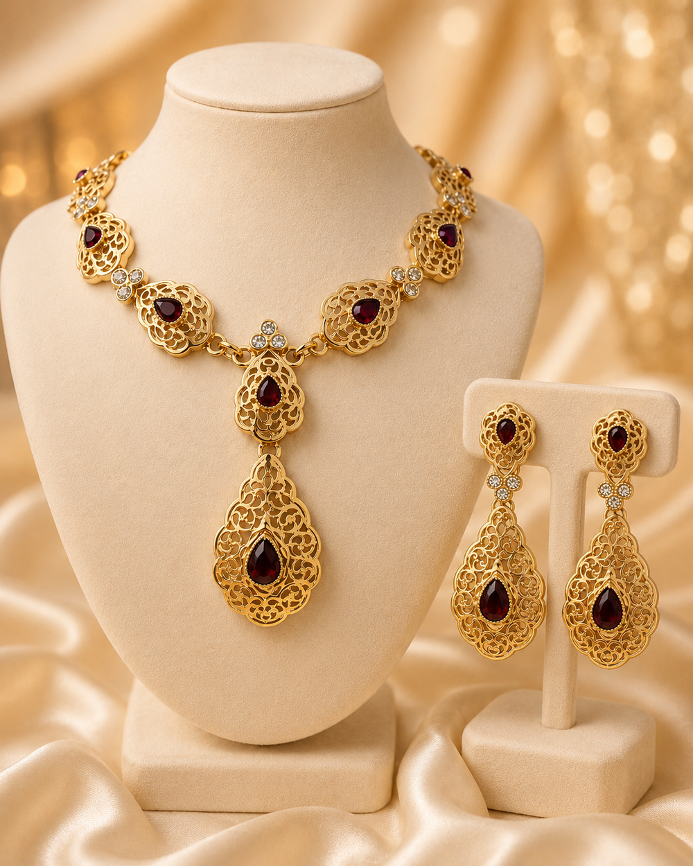 Beldi Yara Weinrot Gold Set