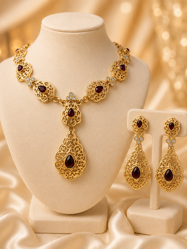 Beldi Yara Weinrot Gold Set