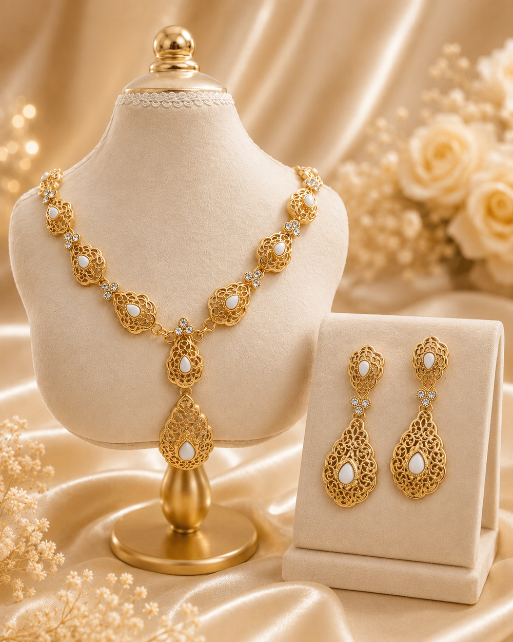 Beldi Perla Weiß Gold Set