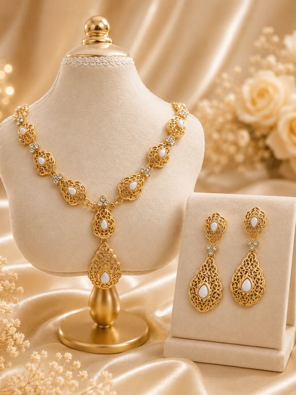 Beldi Perla Weiß Gold Set