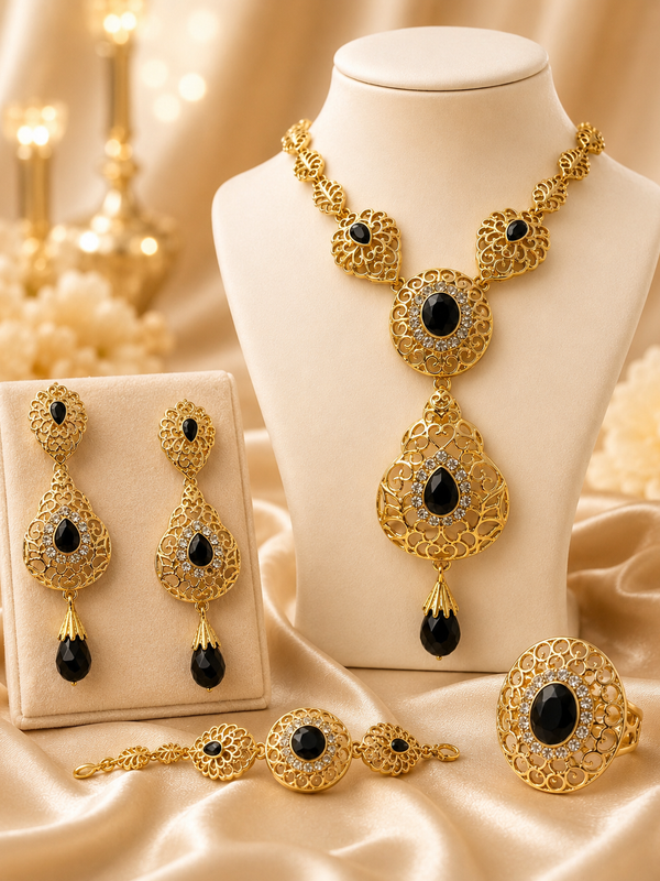 Noir Gold Schmuckset