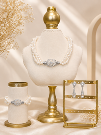 Set Perla Weiss Silber